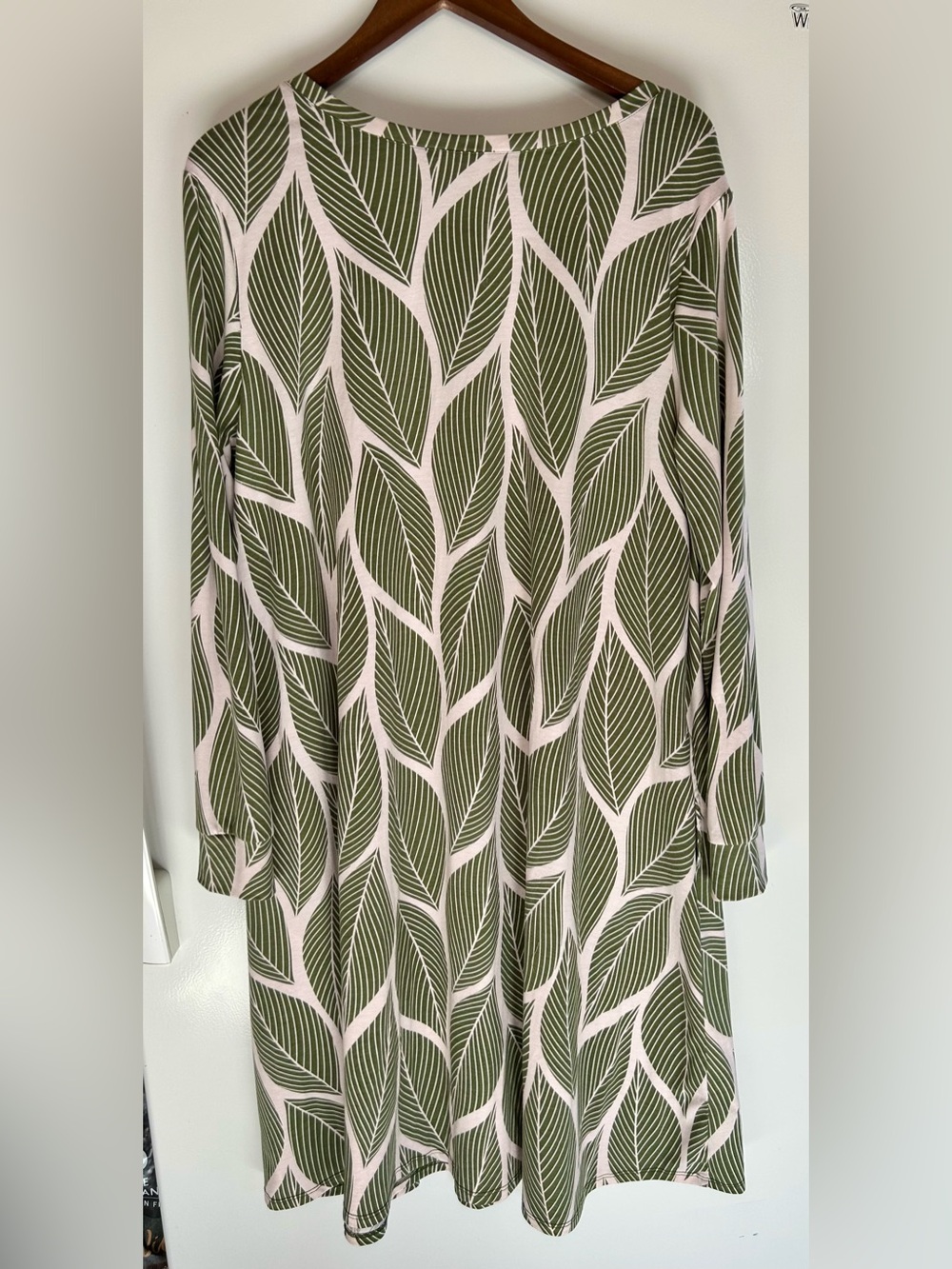 LuLaRoe Emily dress size XL olive green cream pockets - Picture 9 of 15